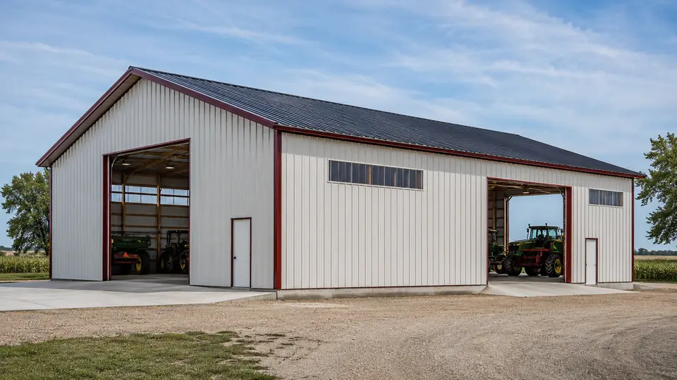 Machinery storage steel building planning preset