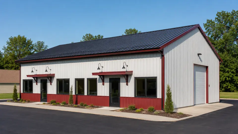 Retail + service steel building planning preset