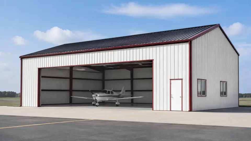 Single-engine piston aircraft hangars starting template