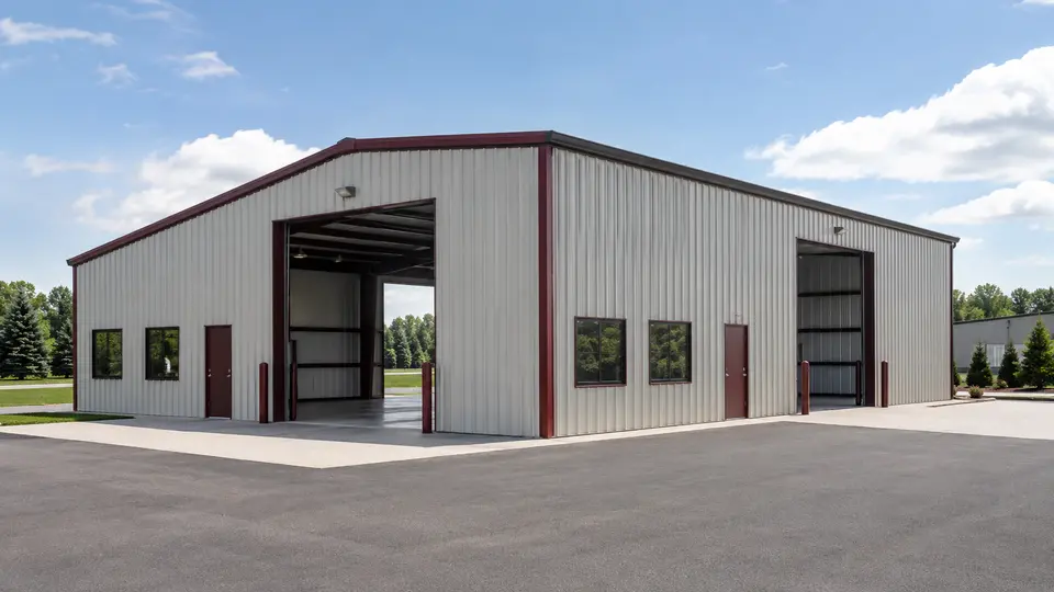 Light service facility steel building planning preset