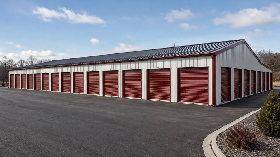 Standard drive-up row steel building planning preset